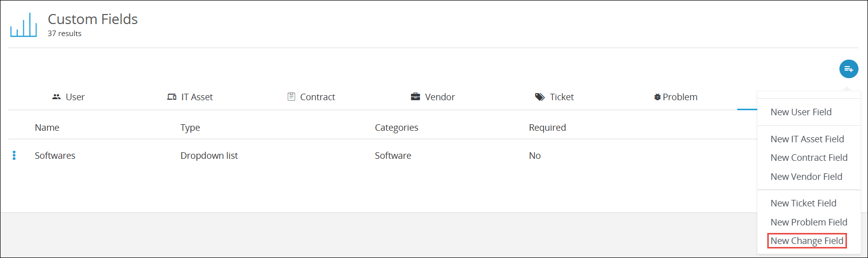 Add new custom change field