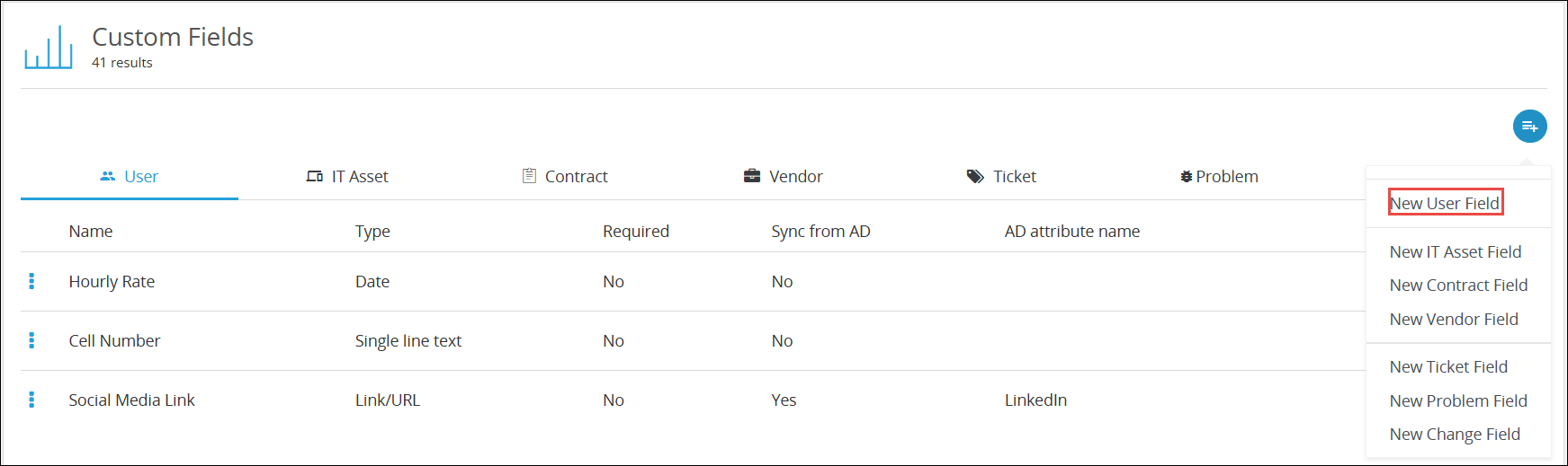 Add custom user field