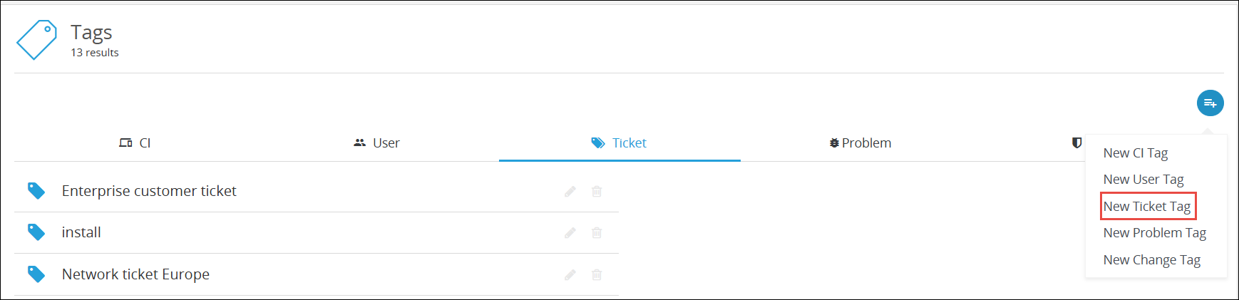 Add ticket tag