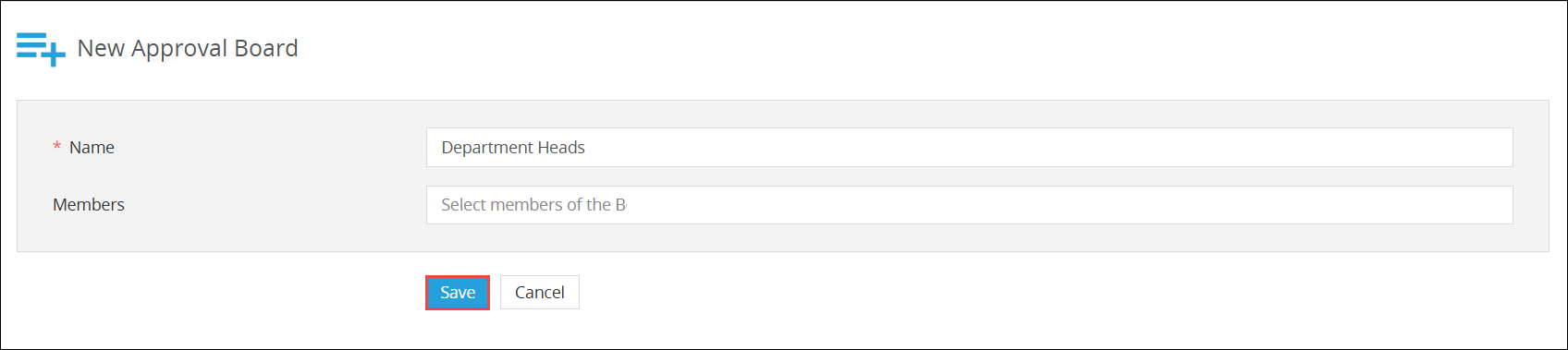 Approval board