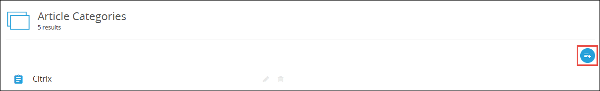 Article categories page