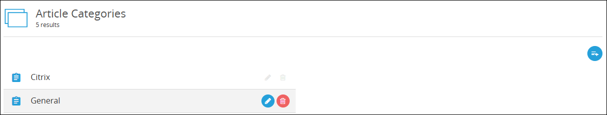Article categories list