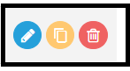 delete copy edit buttons