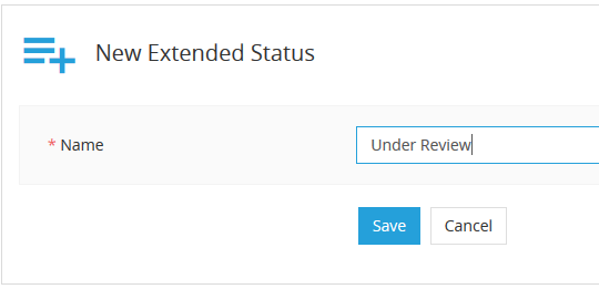 extended status name