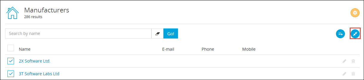 Manufacturers page