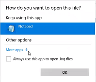 open file with